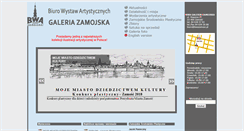 Desktop Screenshot of bwagaleriazamojska.art.pl